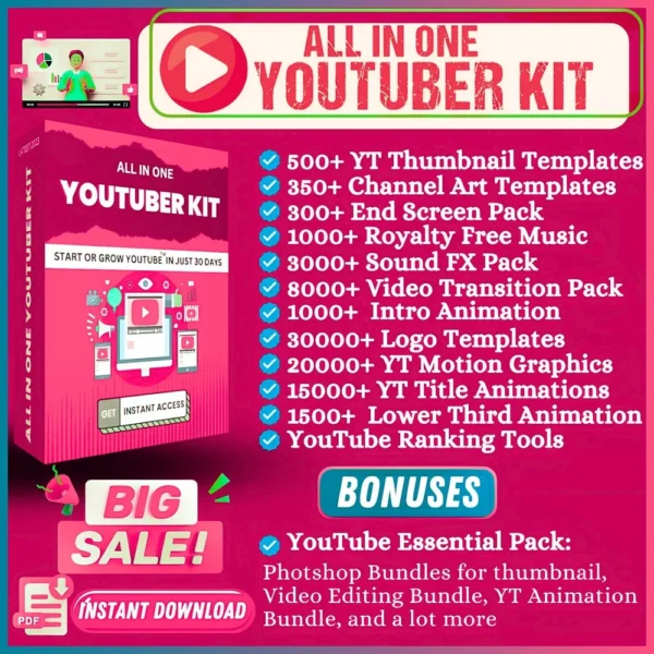 Complete YouTube Assets Bundle – Boost Your Channel Fast